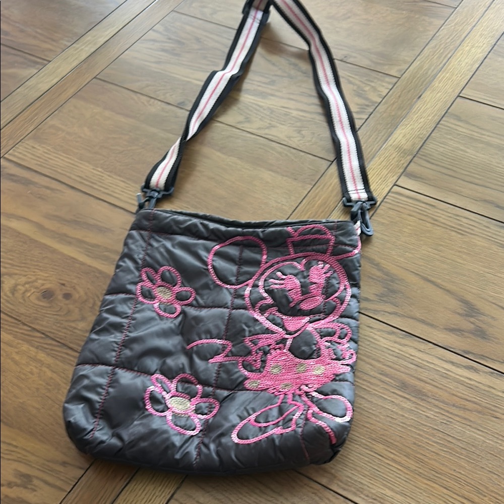 Stylish navy blue and Pink Quilted Minnie Mouse Shoulder Bag